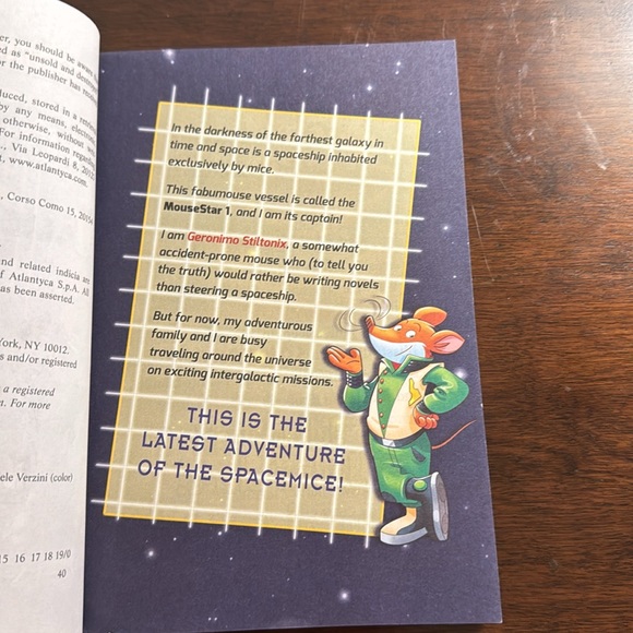 COPY - 🎁5/$10🎁Geronimo Stilton Spacemice Alien Escape, paperback, 2014 - Picture 6 of 8